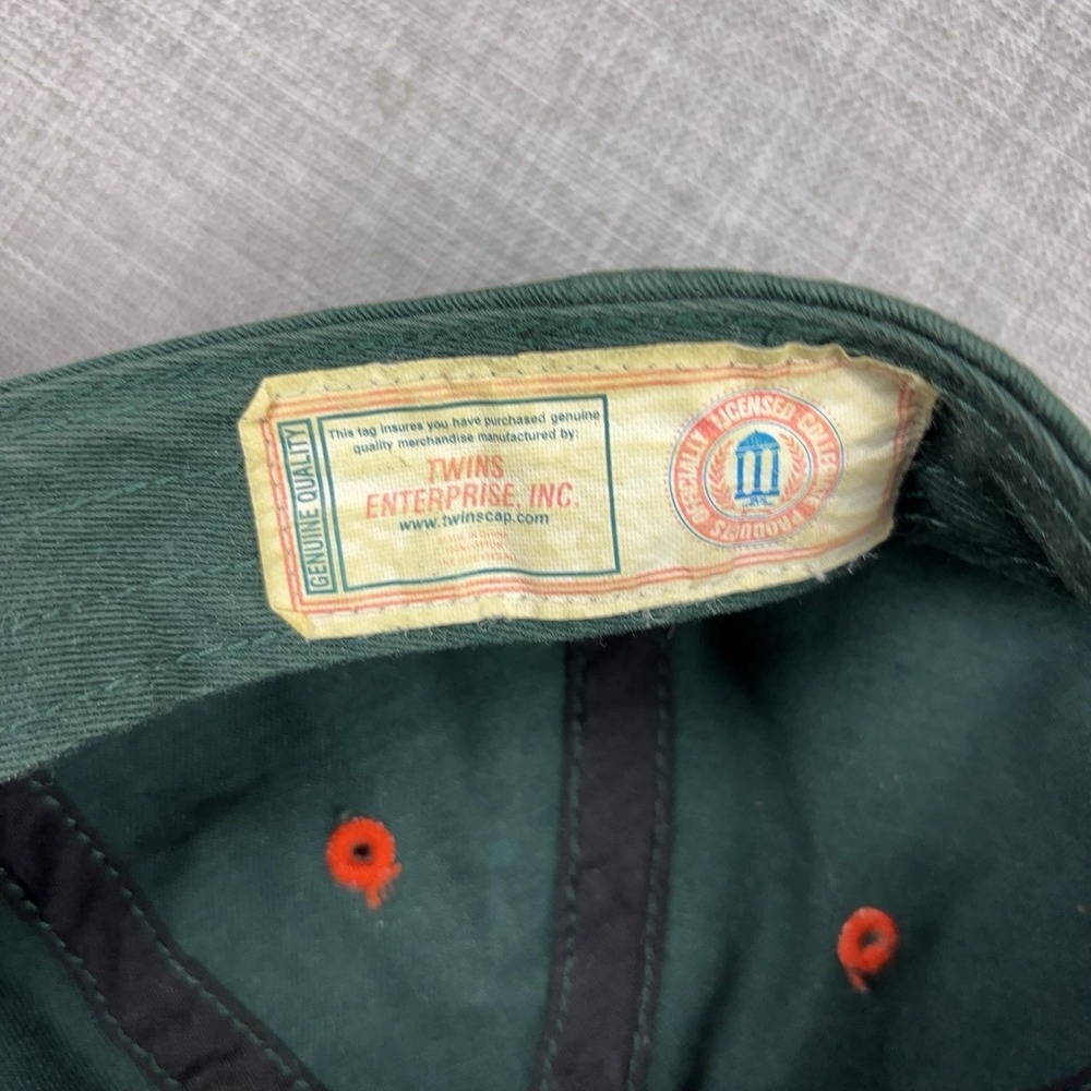 Vintage Miami Hurricanes Hat Cap Strap Back Mens Green Golf Titleist 90s - Picture 8 of 9